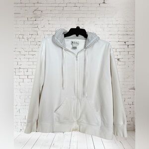 NYC White Zip-Up Hoodie